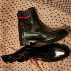Womens Coach rubber boots